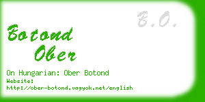 botond ober business card